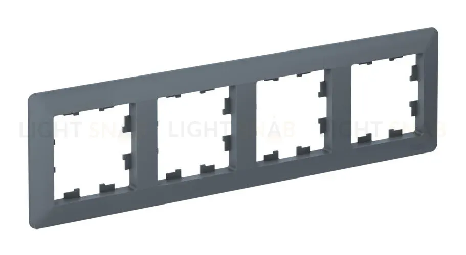 Рамка 4-ая Systeme Electric AtlasDesign Air Грифель/дымчатый черный ATN220704 ATN220704