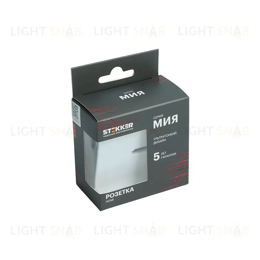 Розетка HDMI 2.0 Type A Stekker Мия RST00-3118-01 белая магнолия 50827 50827