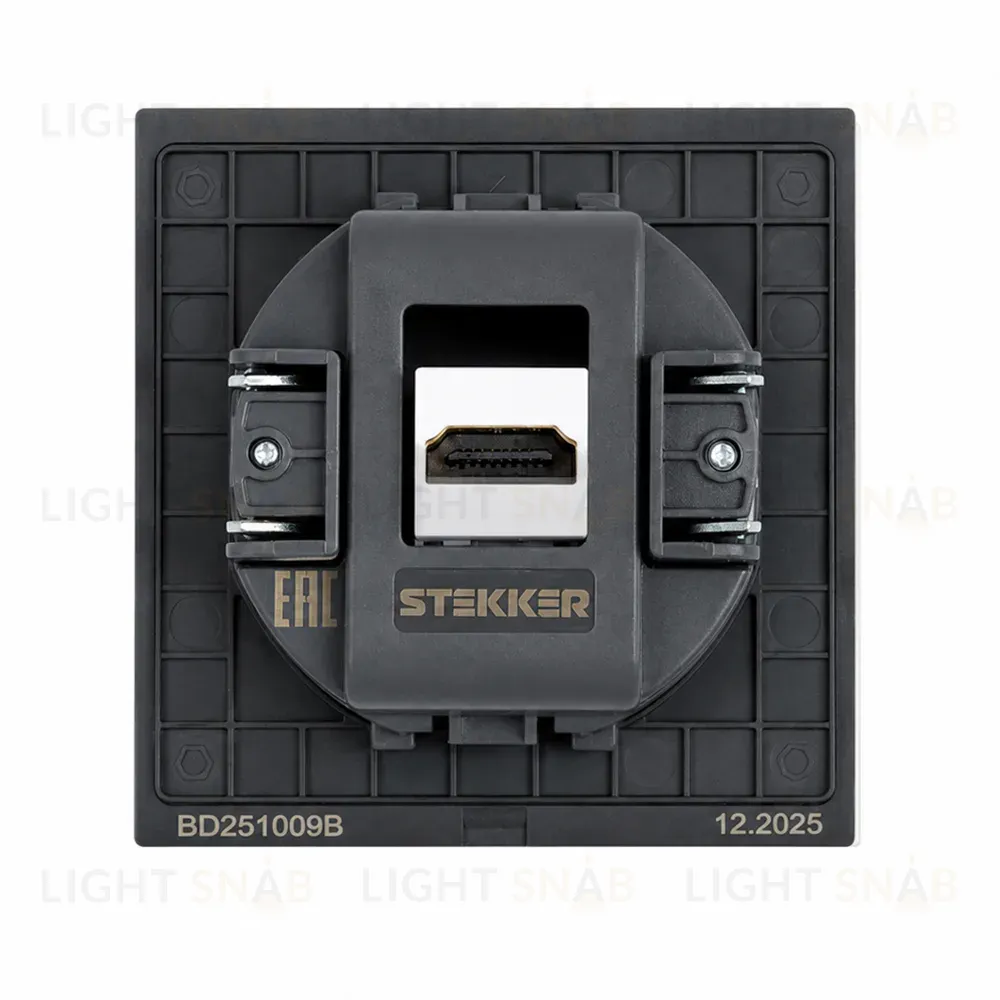 Розетка HDMI 2.0 Type A Stekker Мия RST00-3118-05 черный бархат 50828 50828