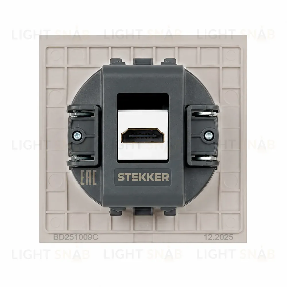 Розетка HDMI 2.0 Type A Stekker Мия RST00-3118-08 пудровый жемчуг 50829 50829