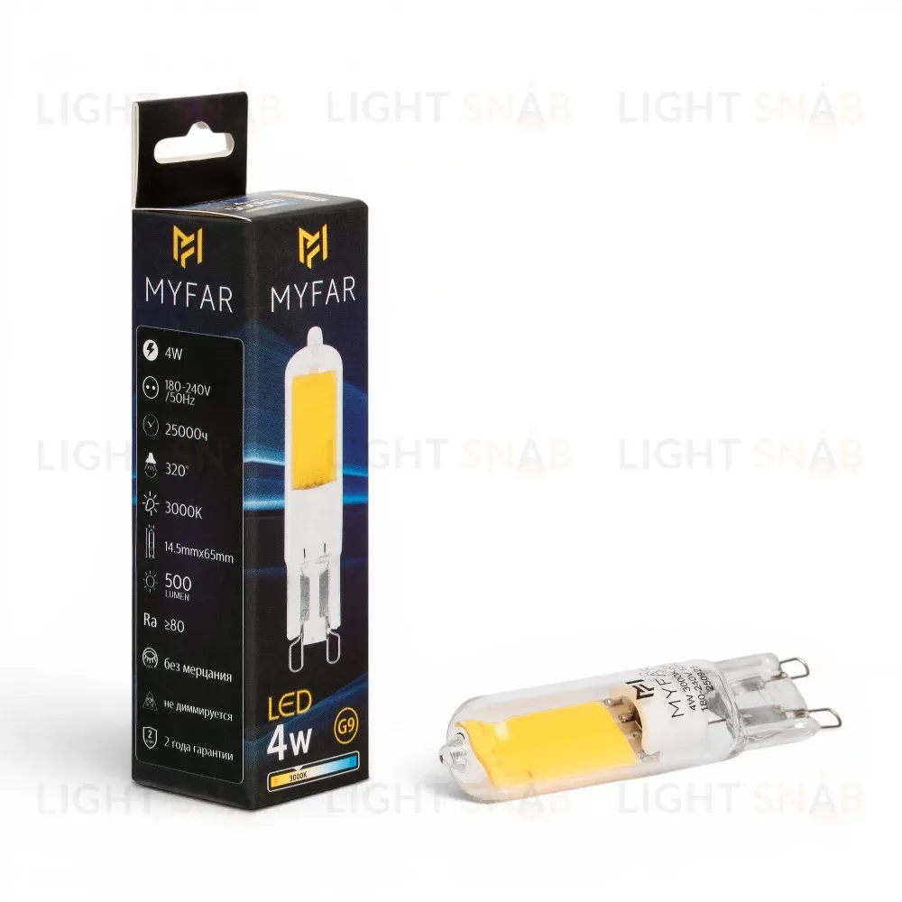 Лампа светодиодная Myfar Базис G9 MB1101G9-4W3K MB1101G9-4W3K