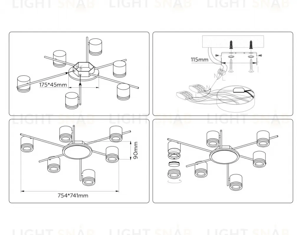Потолочный светильник Ambrella Light Comfort FL71521 FL71521