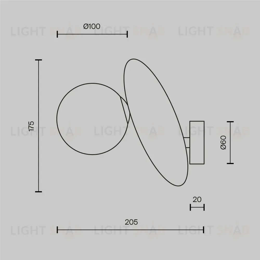 Бра Maytoni Resonance MOD482WL-01PT MOD482WL-01PT