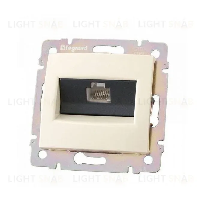 Розетка комп(RJ45) 1-ая 5 кат.крепление винт.(без лапок) Legrand DIY Valena Крем 695624 695624