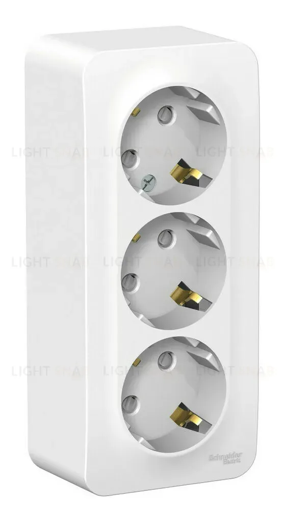 Розетка 3-ая с/з со шторками 16А, 250В, изолир. Пластина Systeme Electric Blanca наруж Бел BLNRA011311 BLNRA011311