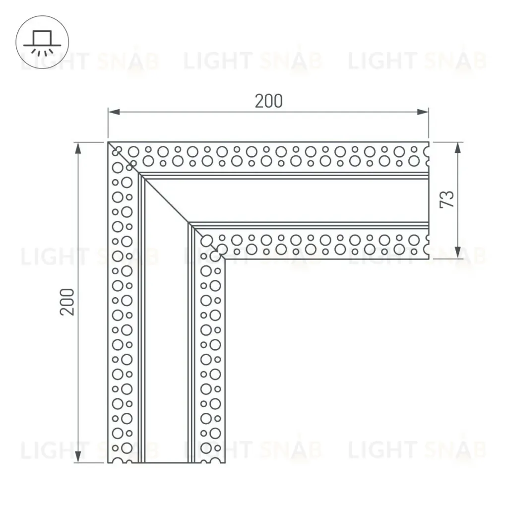 Угловой соединитель в сборе для профиля Arlight LINIA32-FANTOM (Металл) 064415 064415