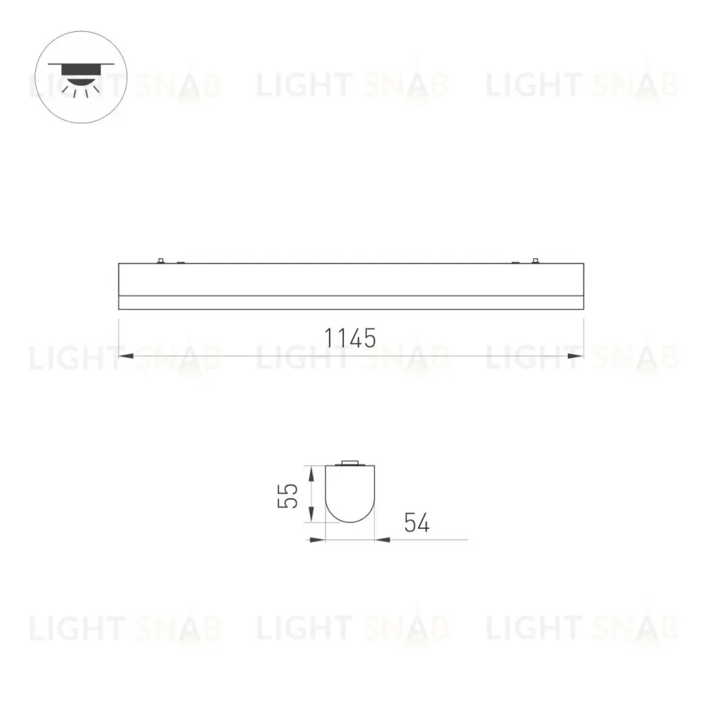 Накладной светильник Arlight ALT-LARGO-1145-36W Warm3000 (WH, 60 deg, 230V) (IP65 Пластик) 064186 064186