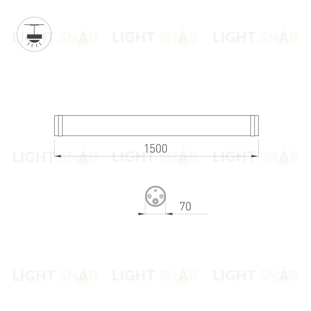 Накладной светильник Arlight ALT-TUBU-L1500-48W Day4000 (WH, 140x110 deg, 230V) (IP66 Пластик) 063153 063153