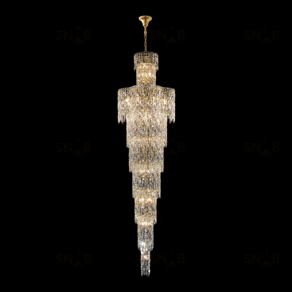 Каскадная люстра Crystal Lux ABRIL SP28 GOLD ABRIL SP28 GOLD