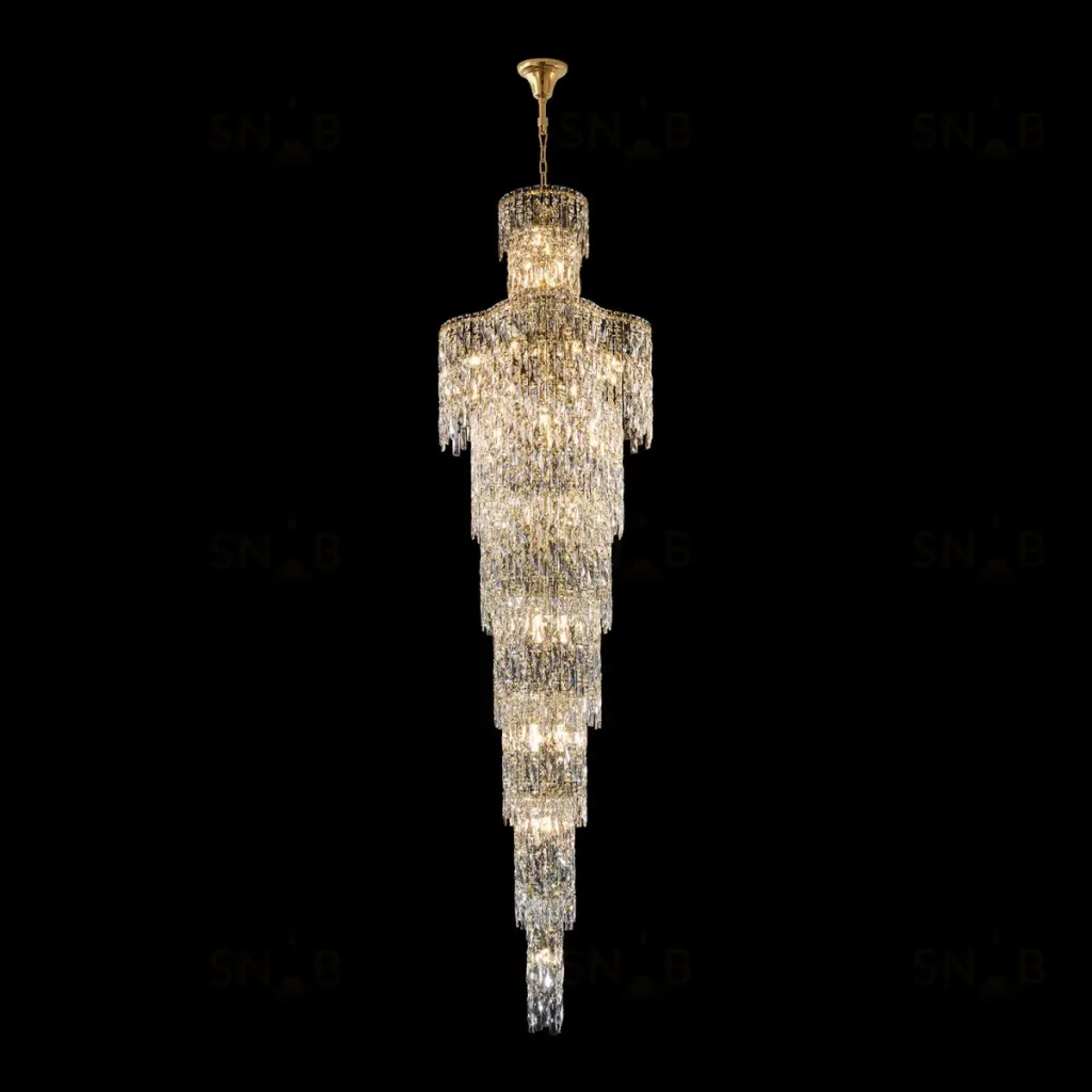 Каскадная люстра Crystal Lux ABRIL SP28 GOLD ABRIL SP28 GOLD