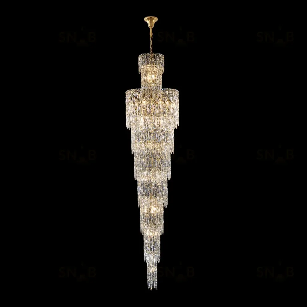 Каскадная люстра Crystal Lux ABRIL SP28 GOLD ABRIL SP28 GOLD