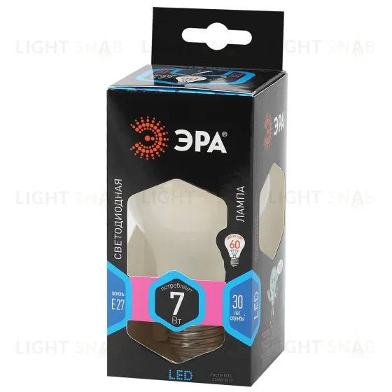 Лампа светодиодная филаментная Эра F-LED F-LED A60-7W-840-E27 frost 7Вт груша матовая Б0035032 Б0035032
