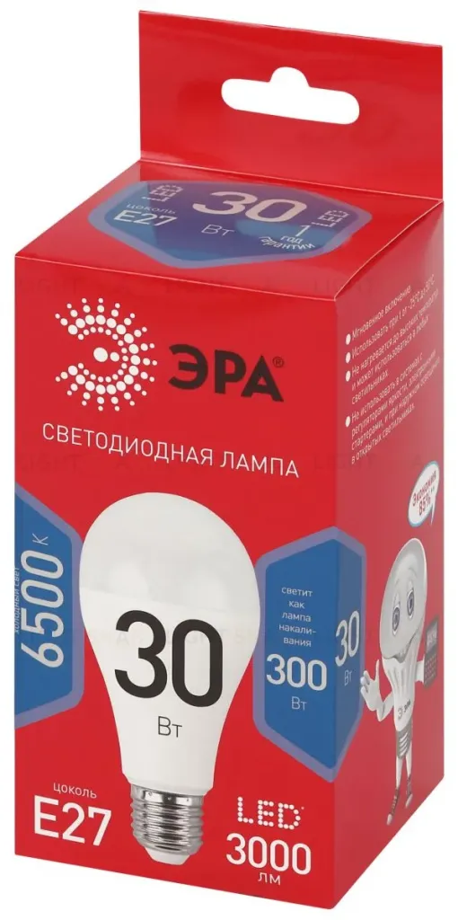 Лампа светодиодная Эра RED LINE LED A70-30W-865-E27 R 30Вт груша Б0069972 Б0069972