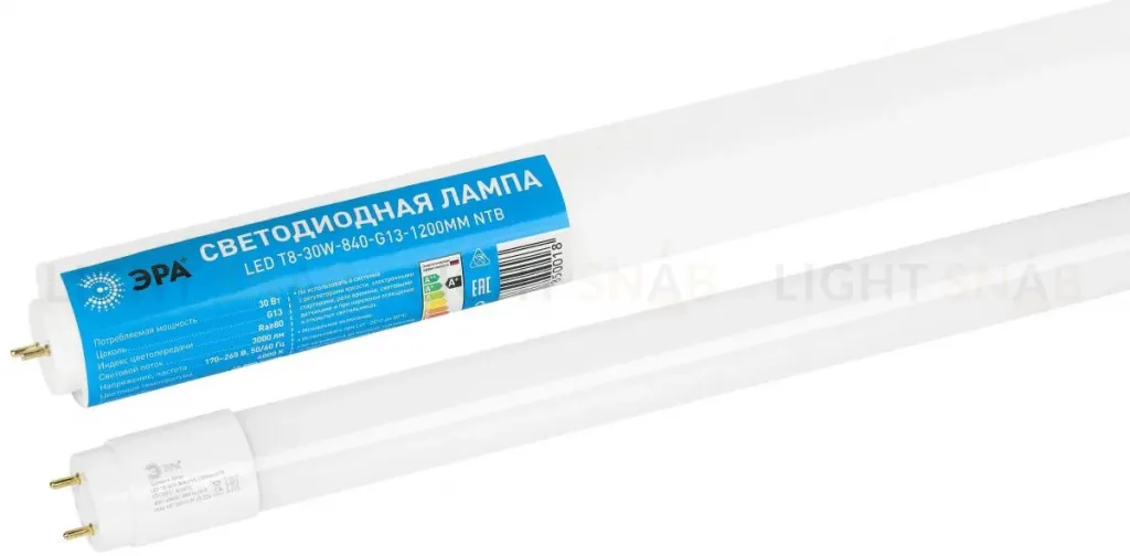 Лампа светодиодная Эра RED LINE LED T8-30W-840-G13-1200mm NTB 30Вт Б0071250 Б0071250