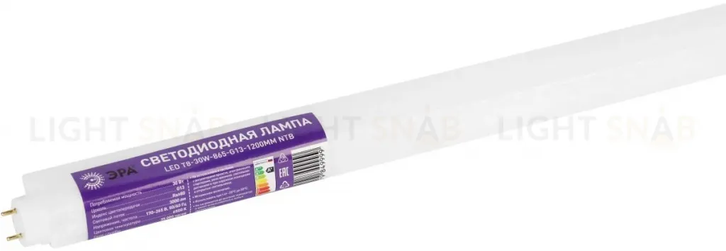 Лампа светодиодная Эра RED LINE LED T8-30W-865-G13-1200mm NTB 30Вт Б0071251 Б0071251