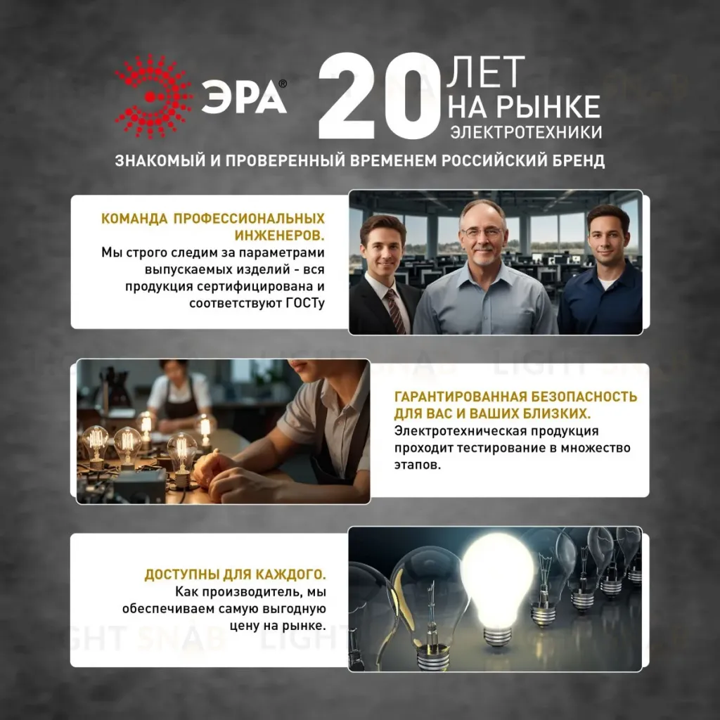 Лампа светодиодная филаментная Эра F-LED ST64-7W-824-E27 smoky 7Вт дымчатая Б0071205 Б0071205