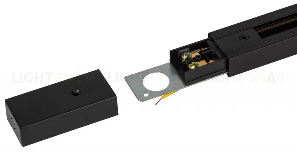 Комплект Эра TR-SET-200-1PT-PC BK шинопровод однофазный с профилем для натяжного потолка 2м черный Б0072543 Б0072543