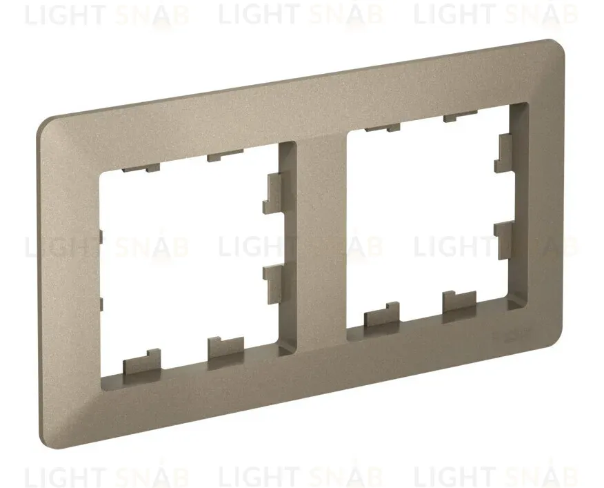 Рамка 2-ая Systeme Electric AtlasDesign Air Шампань/дымчатый черный ATN220502 ATN220502