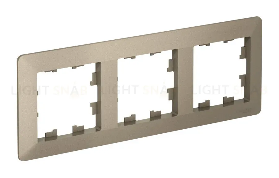 Рамка 3-ая Systeme Electric AtlasDesign Air Шампань/дымчатый черный ATN220503 ATN220503