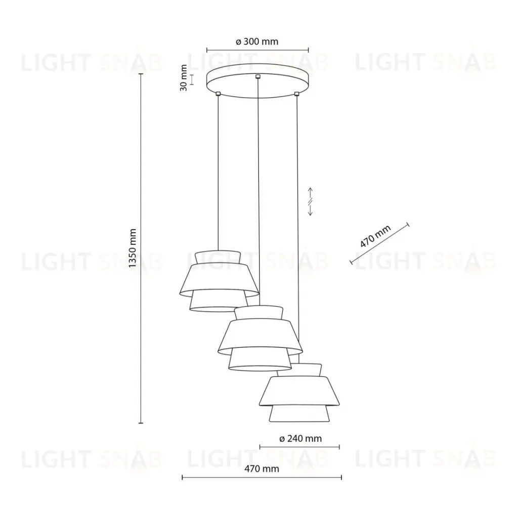 Подвесной светильник TK Lighting 11808 Kalum a073041 11808 Kalum