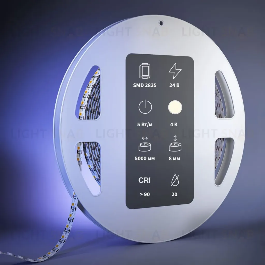 Светодиодная лента Maytoni Led Strip 24В 2835 5Вт/м 4000К 5м IP 20 201275 201275