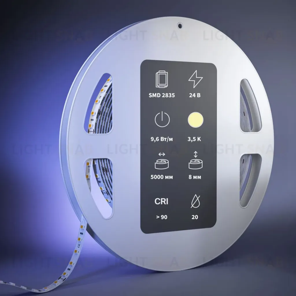 Светодиодная лента Maytoni Led Strip 24В 2835 9,6Вт/м 3500К 5м IP 20 201329 201329