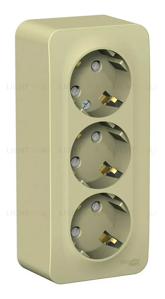 Розетка 3-ая с/з со шторками, изолир. пластина 16А, 250В Systeme Electric Blanca наруж Беж BLNRA011317 BLNRA011317