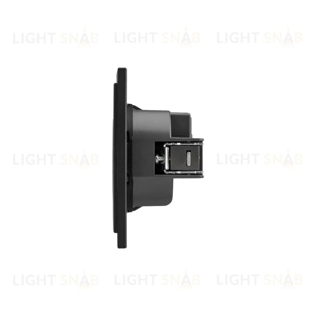Розетка SETE 1-ая с/з с/у, со шторками 16А антрацит IP20/IP44 KRANZ KR-79-0701-4 KR-79-0701-4