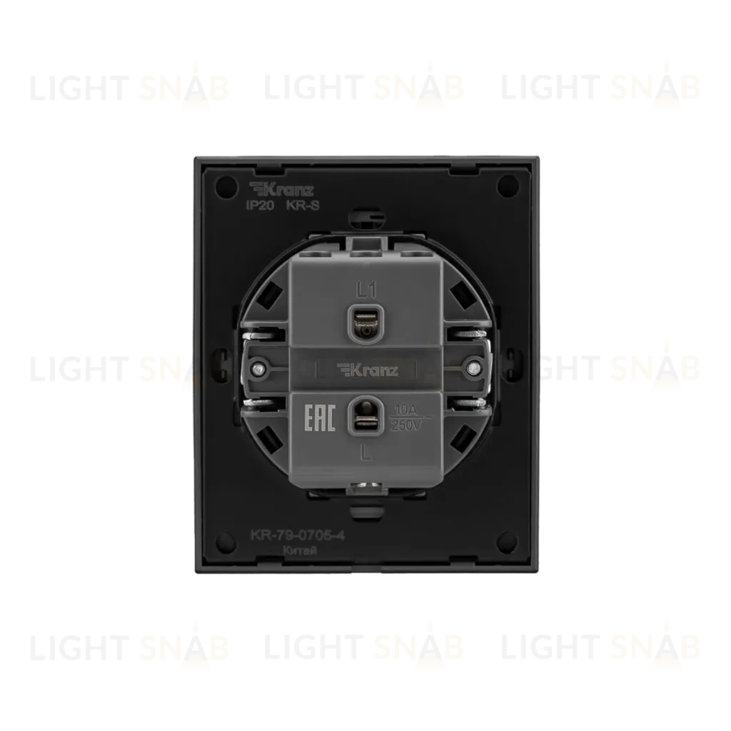 Выключатель SETE 1 кл 10А с/у антрацит IP20/IP44 KRANZ KR-79-0705-4 KR-79-0705-4