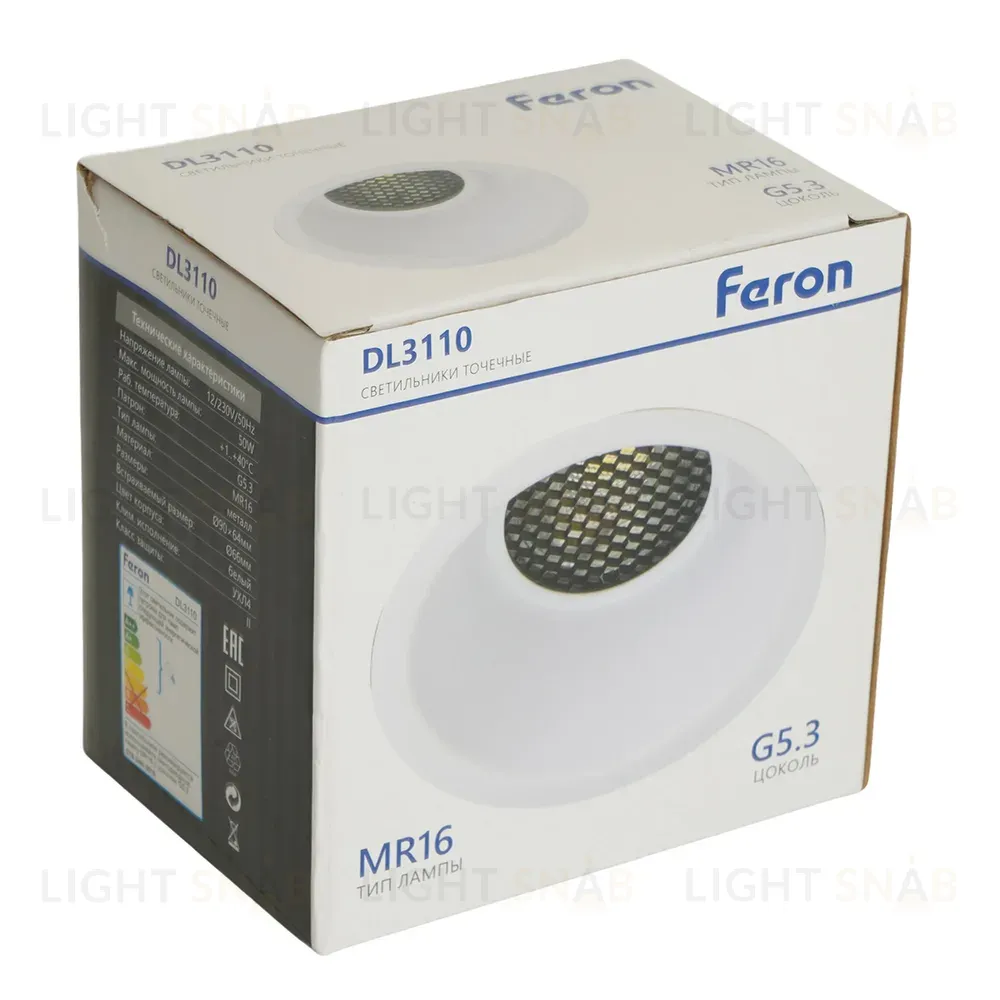 Встраиваемый светильник Feron DL3110 51342 51342