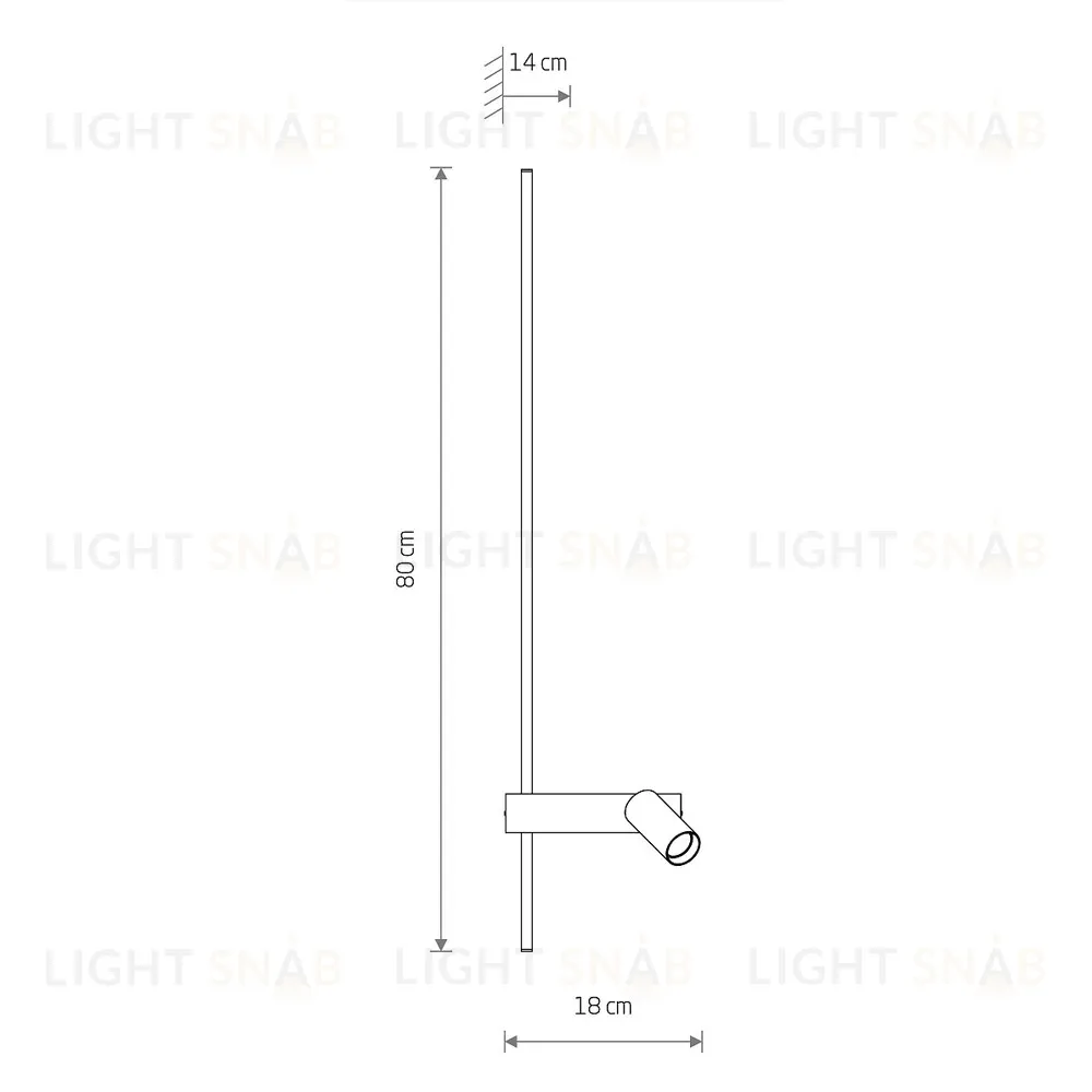 Настенный светильник Nowodvorski Easy Led Left Black 11425 11425