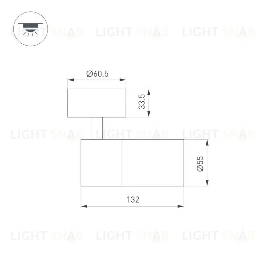 Спот Arlight SP-ARTEMIS-SURFACE-FLAP-R55-12W Warm2700 (BK, 8-80 deg, 230V) (IP20 Металл) 062105 062105