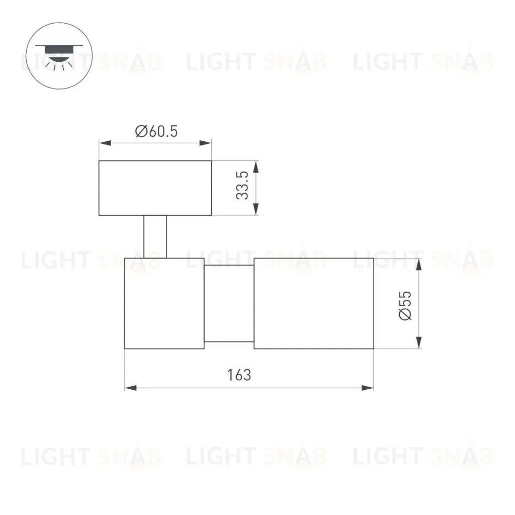 Спот Arlight SP-ARTEMIS-SURFACE-FLAP-R55-12W Warm2700 (BK, 8-80 deg, 230V) (IP20 Металл) 062105 062105