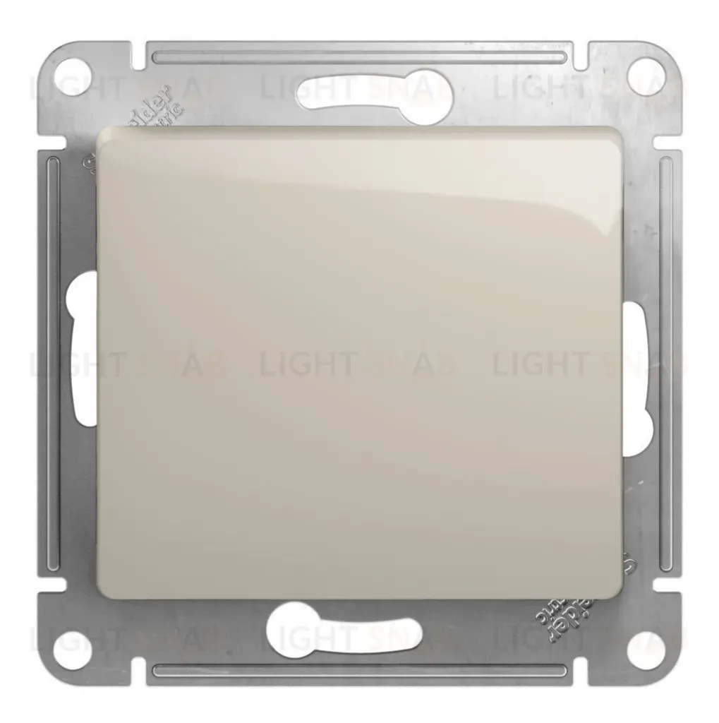 Кнопка нажимная, сх.1, 10AX Systeme Electric Glossa Молочный GSL000915 GSL000915