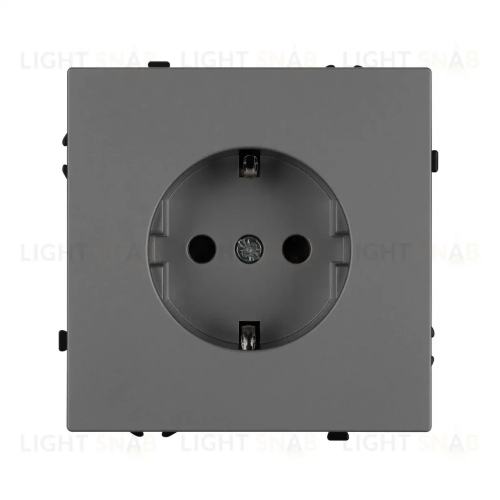 Розетка зк со шторками софт-тач серый базальт Arlight SCT-MEU-SFPL-GR (250V, 16A) 054279(1) 054279(1)