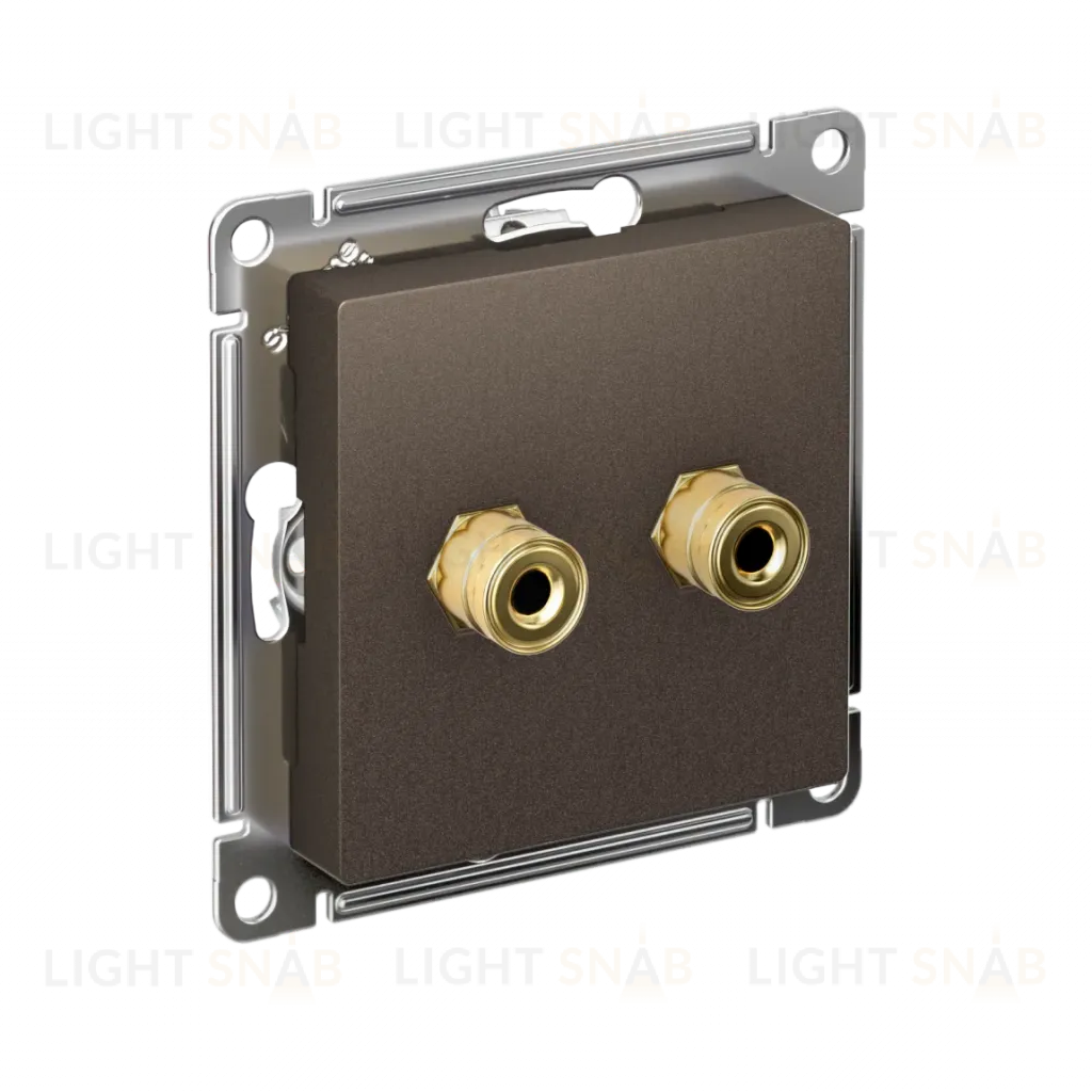 Аудиорозетка двухместная Systeme Electric AtlasDesign Мокко ATN000687 ATN000687