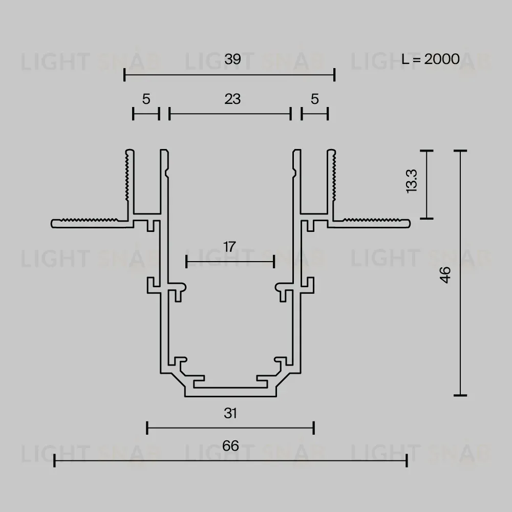 Шинопровод магнитный встраиваемый Maytoni Exility TRX034LS-222B TRX034LS-222B