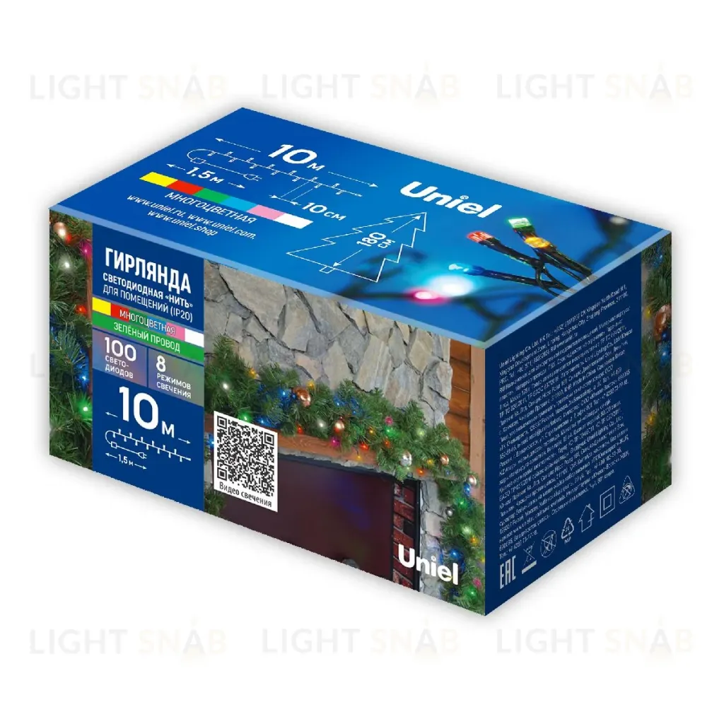 Гирлянда Нить Uniel ULD-S1000-100/DGA MULTI-3 IP20 UL-00012359 ULD-S1000-100/DGA MULTI-3 IP20