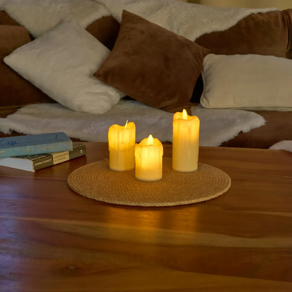 Фигурка светодиодная Свеча Uniel ULD-F063 WW CANDLE SET3 UL-00012458 ULD-F063 WW CANDLE SET3