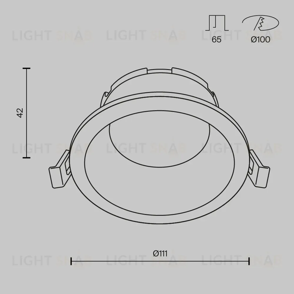 Встраиваемый светильник Maytoni Technical Share DL126-GX53-W DL126-GX53-W