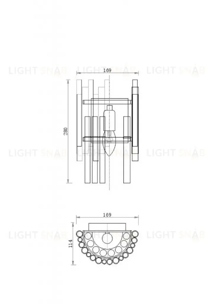 Настенный светильник Maytoni Coliseo MOD135WL-01BS MOD135WL-01BS