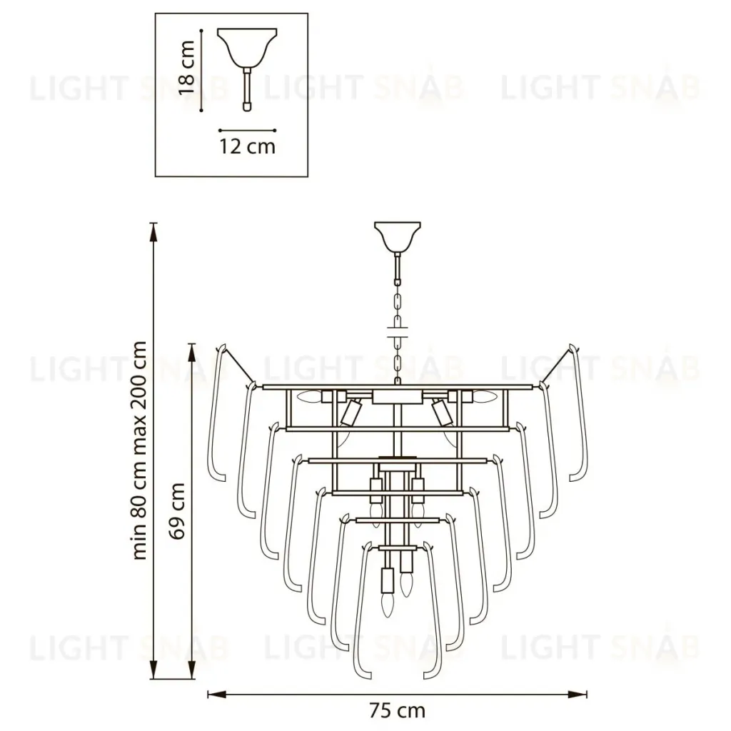 Подвесная люстра Lightstar Retro II 799182 799182