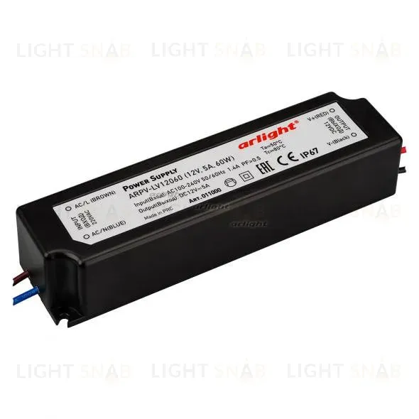Блок питания Arlight ARPV-LV12060 (12V, 5.0A, 60W) 011000 011000