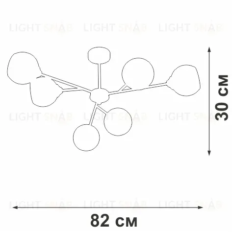Люстра на штанге Vitaluce V3791-1/6PL V3791-1/6PL