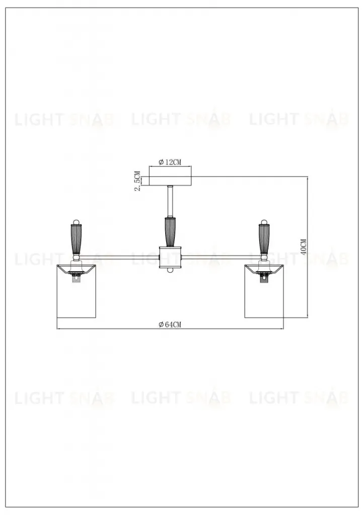 Люстра на штанге Arte Lamp Waverley A4102PL-5PB A4102PL-5PB