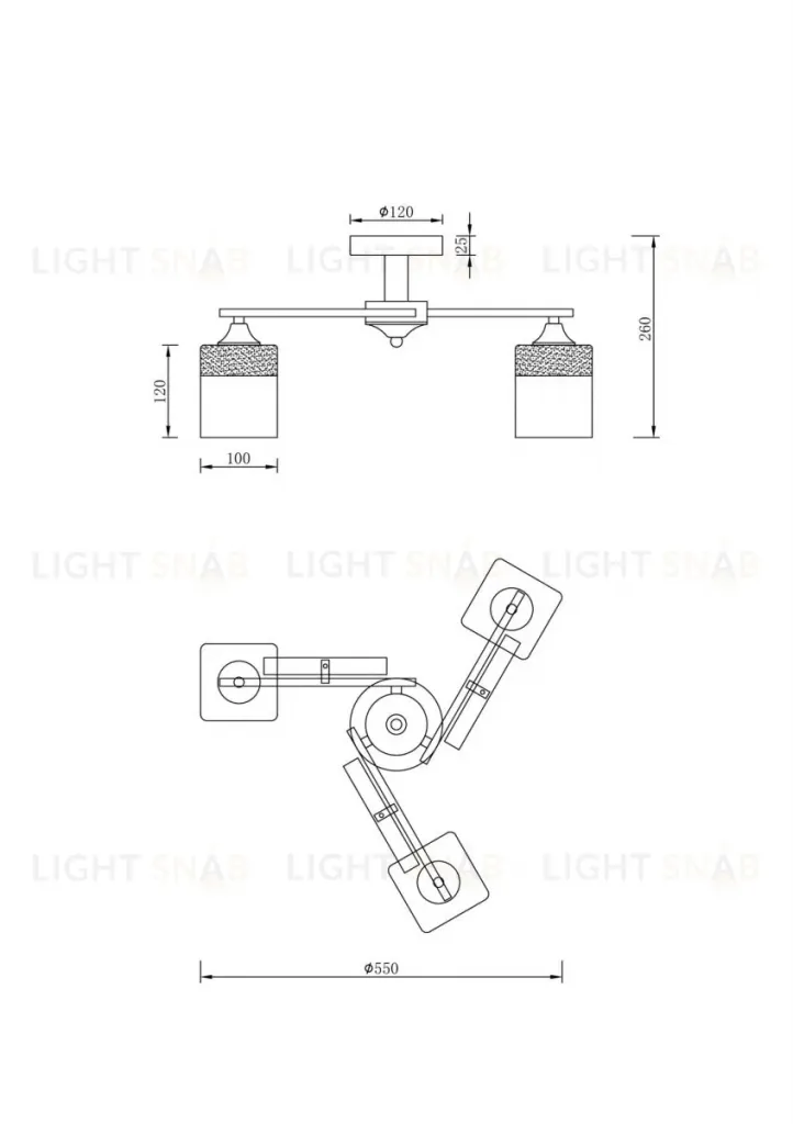 Люстра на штанге Freya Glitz FR5154PL-03B FR5154PL-03B