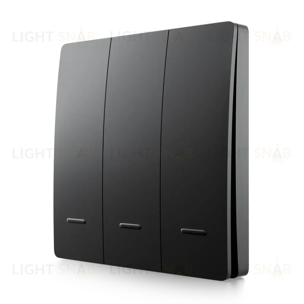 Выключатель кинетический 3кл., IP44, 2,4 ГГц, Smart, чер. Apeyron 04-83 04-83