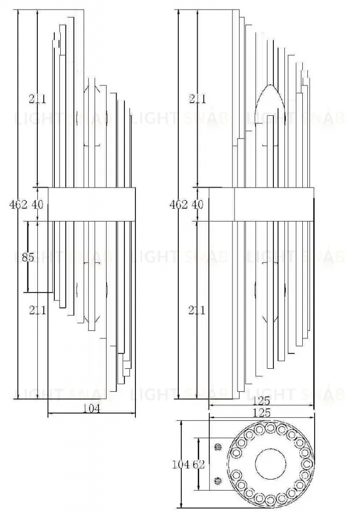 Настенный светильник Maytoni Frame MOD174WL-02G MOD174WL-02G