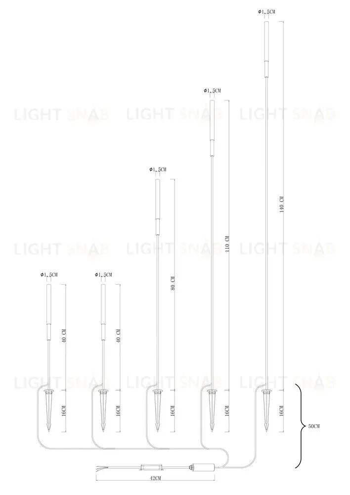 Ландшафтный светильник Arte Lamp Muster A1083PA-5BK A1083PA-5BK