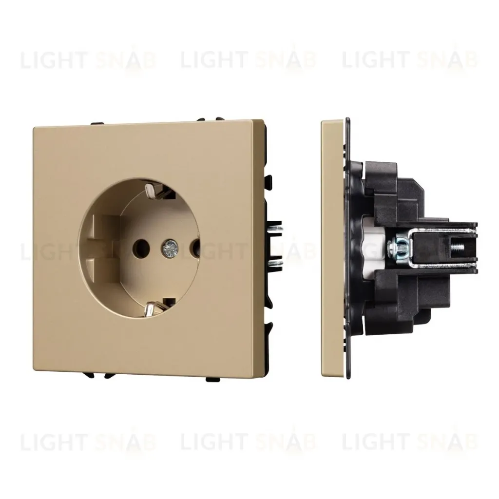 Розетка зк со шторками софт-тач золотой песок Arlight SCT-MEU-SFPL-GD (250V, 16A) 054278(1) 054278(1)